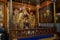 The stand with icons in the side hall of the Church of Nativity in Bethlehem in the Palestinian Authority, Israel