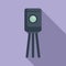 Stand limit control speed icon flat vector. Road traffic cam