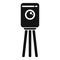 Stand limit control speed icon simple vector. Road traffic cam