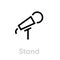 Stand microphone icon. Editable line vector.