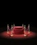 Stand podium display product red velvet carpet rope fence golden luxury elegant. spotlight showcase fashion cosmetics skincare.