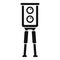 Stand speed radar icon simple vector. City street limit