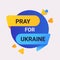 stand with Ukraine template banner pray for Ukrainian peace save Ukraine from russia stop war sticker