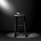 Stand up comedy stage - microphone on stool in ray of spotlight