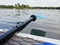 Stand up paddling in german lake