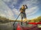 Stand up paddling (SUP) in a wetland