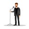 Stand Up Show Isolated Color Vector Illustration