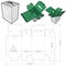 Standard Box With Plastic Handle Internal measurement 24.5x18.5x32.7 cm and Die-cut Pattern