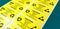 Standard caution label with text & x22;Caution& x22; for Electrostatic Sen