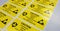 Standard caution label with text & x22;Caution& x22; for Electrostatic Sen