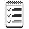 Standard certification icon outline vector. Policy quality