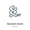 Standard chartered outline vector icon. Thin line black standard chartered icon, flat vector simple element illustration from