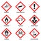 Standard Pictogram of Flammable Symbol, Warning sign of Globally Harmonized System GHS