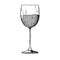 Standard red wine glass. Vector illustration