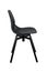 Standart black office plastic chair isolated on white. Simple office furniture.