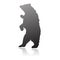 Standing bear silhouette vector