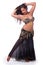 Standing bellydancer holding her hair