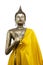 Standing Buddha on White Background