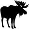 Standing Bull Moose Silhouette In Profile