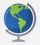 Standing desk globe geography icon