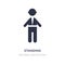 standing frontal man icon on white background. Simple element illustration from People concept