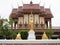 Standing golden Buddha statue at the Elephant Temple