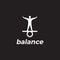 Standing human balance logo design