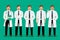 Standing male doctor poses