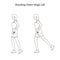 Standing outer thigh lift exercise with resistance band outline