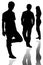 Standing pose silhouette group
