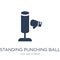 Standing Punching Ball icon. Trendy flat vector Standing Punching Ball icon on white background from Gym and fitness collection