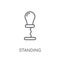 Standing Punching Ball linear icon. Modern outline Standing Punc