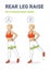 Standing Rear Leg Lift with Resistance Band Exercise Illustration. Colorful Concept of Girl Does the Back Kick.