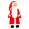 Standing santa claus. isolated character drawing