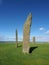 Standing stones of Stenness. Neolithic monument. Orkney Islands. Scotland