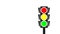 STANDING TRAFFIC LIGHT BANNER WITH WHITE BACKGROUND, RIGHT MARGIN