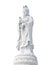 Standing white Guan yin statue