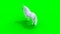 standing white magical unicorn. Green screen realistic animation.