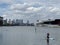 Standup Paddleboarding on the river Thames in London England