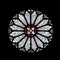 Staned-glass rose window of Trento cathedral