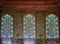 Staned glass windows in Harem of Topkapi Palace, Istanbul.