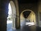 Stanford University: arcade of sunlit arches