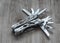 Stanless steel multitool isolated