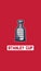 Stanley cup vector illustration of hockey trophy.