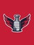 Stanley cup with wings of Washington Capitals.Vector illustration of hockey trophy.