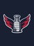 Stanley cup with wings of Washington Capitals.Vector illustration of hockey trophy.