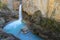 Stanley falls in Beauty creek canyon, Jasper national park in Al