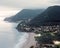 Stanwell Park Illawarra New South Wales NSW Australia at dusk with city lights colour