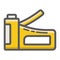 Staple gun filled outline icon, build and repair