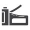 Staple gun glyph icon, build and repair, stapler